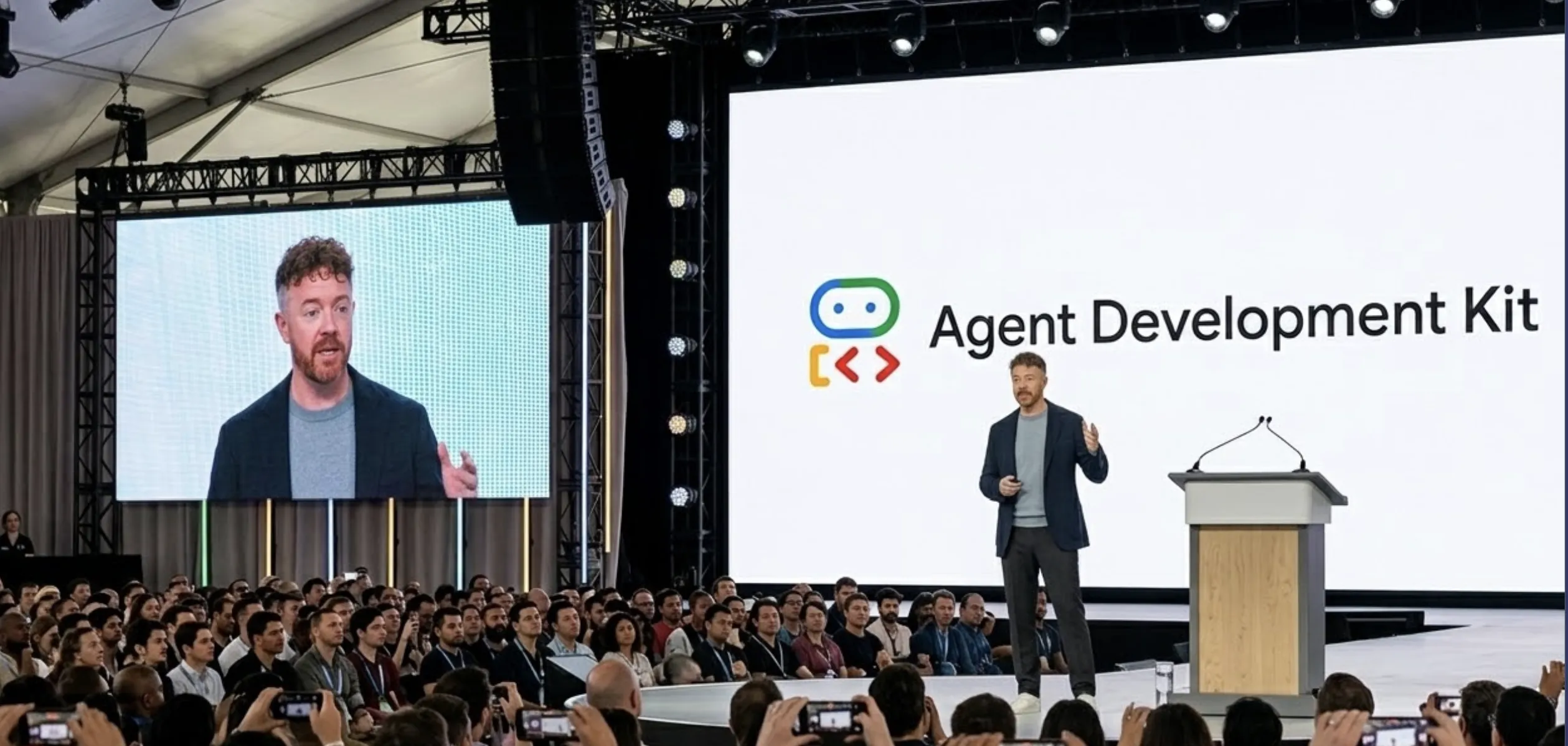 Dan King presenting Agent Development Kit at Google Cloud Next