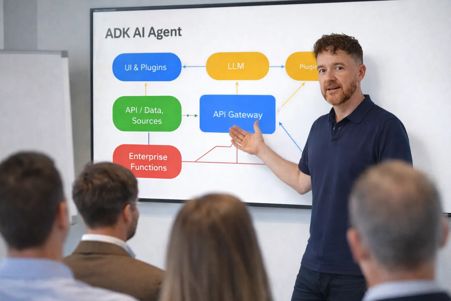 Dan King delivering AI training to enterprise team